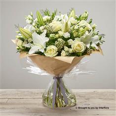 White Radiance Sympathy Hand-tied Spring Extra Large