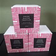 Cocoa dusted truffles with salted caramel flavour