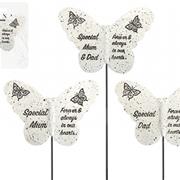Memorial butterfly on stick