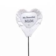 Graveside Angel Wings Stake - Mum