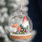 Gnome Glass Dome Hanging Decoration